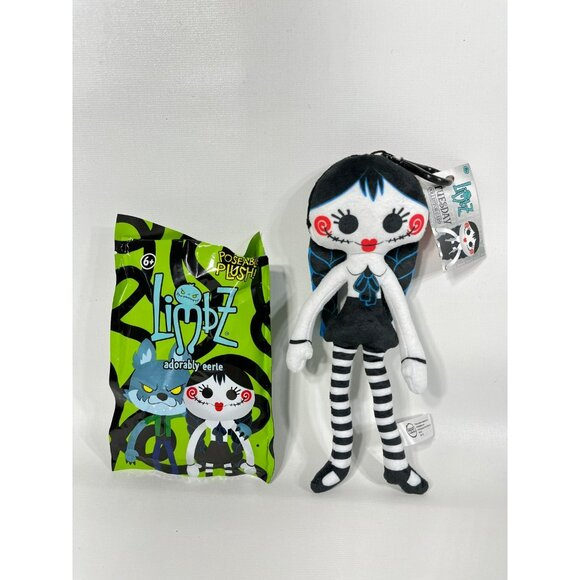 Limbz Adorably Eerie 9" Clip On Plush Bag Charm TUESDAY MARIONETTE Doll - Picture 8 of 9